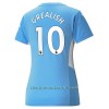 Camiseta de fútbol Manchester City Jack Grealish 10 Primera Equipación 2021/22 - Mujer